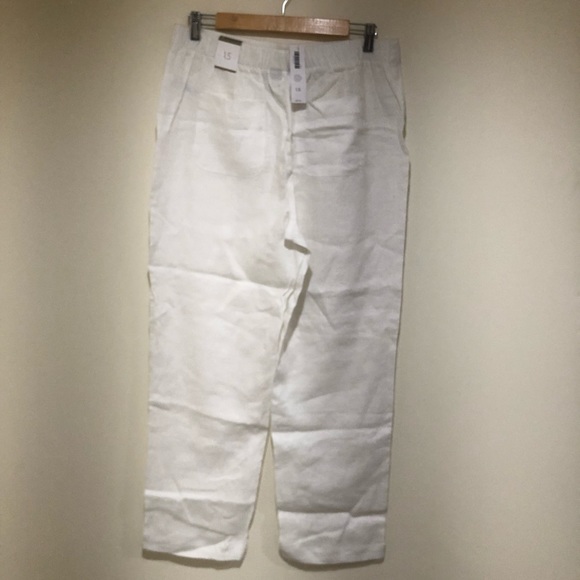 Chico's Pants & Jumpsuits Chicos White Linen Pants Sz Poshmark